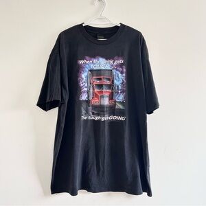 Vintage 1992 3D Emblem t shirt - When the Going Gets Tough Truckers Only